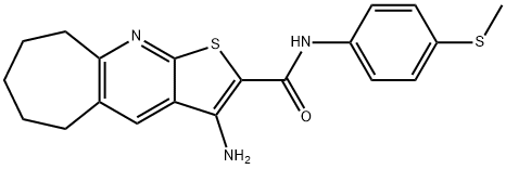 3-amino-N-[4-(methylsulfanyl)phenyl]-6,7,8,9-tetrahydro-5H-cyclohepta[b]thieno[3,2-e]pyridine-2-carboxamide 结构式