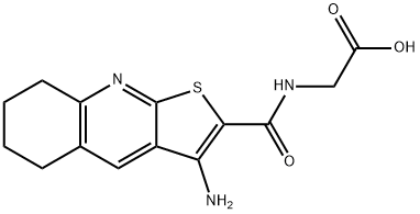 {[(3-amino-5,6,7,8-tetrahydrothieno[2,3-b]quinolin-2-yl)carbonyl]amino}acetic acid 结构式