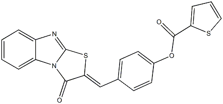 4-[(3-oxo[1,3]thiazolo[3,2-a]benzimidazol-2(3H)-ylidene)methyl]phenyl 2-thiophenecarboxylate 结构式