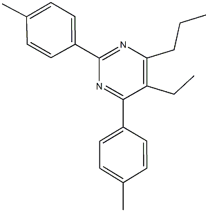 5-ethyl-2,4-bis(4-methylphenyl)-6-propylpyrimidine 结构式