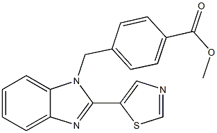 methyl 4-{[2-(1,3-thiazol-5-yl)-1H-benzimidazol-1-yl]methyl}benzoate 结构式