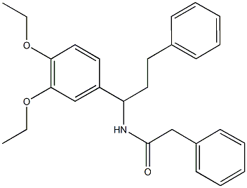 N-[1-(3,4-diethoxyphenyl)-3-phenylpropyl]-2-phenylacetamide 结构式