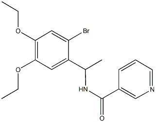 N-[1-(2-bromo-4,5-diethoxyphenyl)ethyl]nicotinamide 结构式