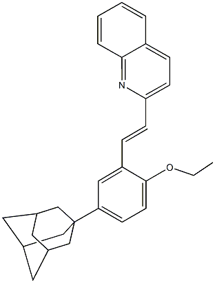 4-(1-adamantyl)-2-(2-quinolin-2-ylvinyl)phenyl ethyl ether 结构式