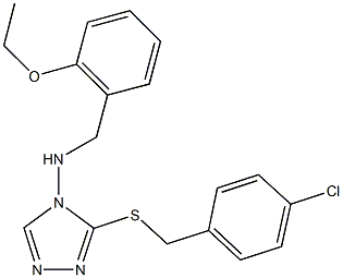 3-[(4-chlorobenzyl)sulfanyl]-N-(2-ethoxybenzyl)-4H-1,2,4-triazol-4-amine 结构式