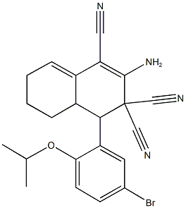 2-amino-4-(5-bromo-2-isopropoxyphenyl)-4a,5,6,7-tetrahydronaphthalene-1,3,3(4H)-tricarbonitrile 结构式