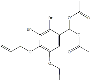 (acetyloxy)[4-(allyloxy)-2,3-dibromo-5-ethoxyphenyl]methyl acetate 结构式