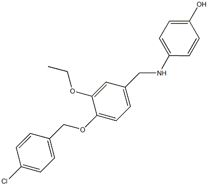 4-({4-[(4-chlorobenzyl)oxy]-3-ethoxybenzyl}amino)phenol 结构式