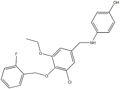 4-({3-chloro-5-ethoxy-4-[(2-fluorobenzyl)oxy]benzyl}amino)phenol 结构式