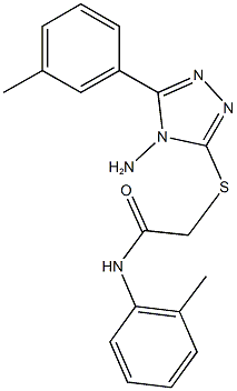 2-{[4-amino-5-(3-methylphenyl)-4H-1,2,4-triazol-3-yl]sulfanyl}-N-(2-methylphenyl)acetamide 结构式