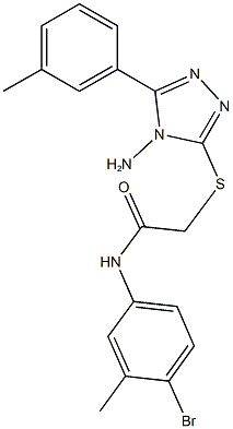 2-{[4-amino-5-(3-methylphenyl)-4H-1,2,4-triazol-3-yl]sulfanyl}-N-(4-bromo-3-methylphenyl)acetamide 结构式