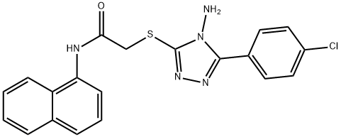 2-{[4-amino-5-(4-chlorophenyl)-4H-1,2,4-triazol-3-yl]sulfanyl}-N-(1-naphthyl)acetamide 结构式