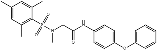 2-[(mesitylsulfonyl)(methyl)amino]-N-(4-phenoxyphenyl)acetamide 结构式