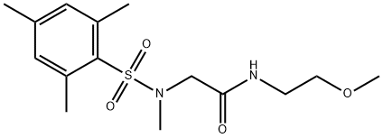 2-[(mesitylsulfonyl)(methyl)amino]-N-(2-methoxyethyl)acetamide 结构式