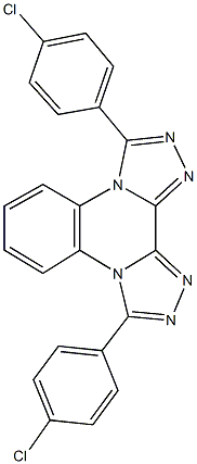 3,10-bis(4-chlorophenyl)di[1,2,4]triazolo[4,3-a:3,4-c]quinoxaline 结构式