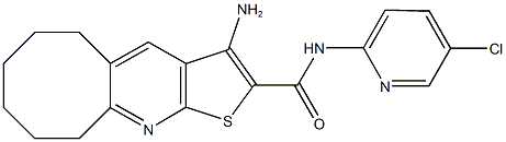 3-amino-N-(5-chloro-2-pyridinyl)-5,6,7,8,9,10-hexahydrocycloocta[b]thieno[3,2-e]pyridine-2-carboxamide 结构式