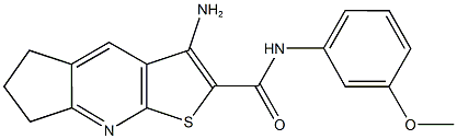3-amino-N-(3-methoxyphenyl)-6,7-dihydro-5H-cyclopenta[b]thieno[3,2-e]pyridine-2-carboxamide 结构式