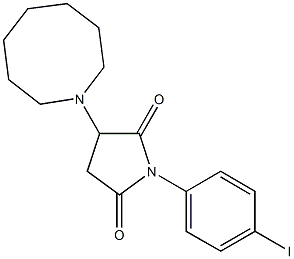 3-azocan-1-yl-1-(4-iodophenyl)pyrrolidine-2,5-dione 结构式