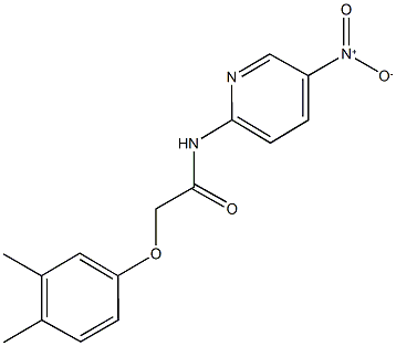 2-(3,4-dimethylphenoxy)-N-{5-nitropyridin-2-yl}acetamide 结构式