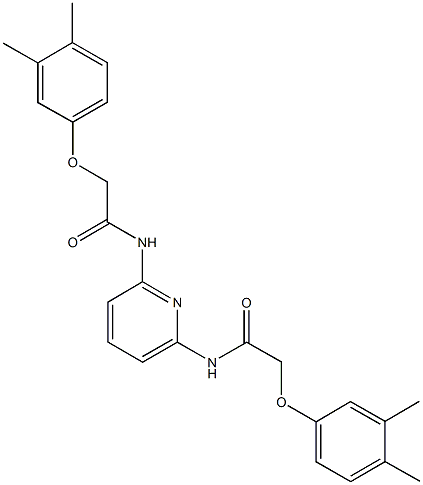 2-(3,4-dimethylphenoxy)-N-(6-{[(3,4-dimethylphenoxy)acetyl]amino}-2-pyridinyl)acetamide 结构式
