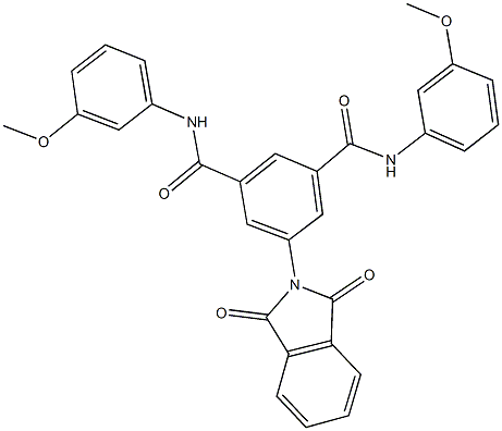 5-(1,3-dioxo-1,3-dihydro-2H-isoindol-2-yl)-N~1~,N~3~-bis(3-methoxyphenyl)isophthalamide 结构式