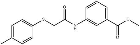 methyl 3-({[(4-methylphenyl)sulfanyl]acetyl}amino)benzoate 结构式