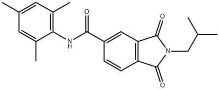 2-isobutyl-N-mesityl-1,3-dioxo-5-isoindolinecarboxamide 结构式