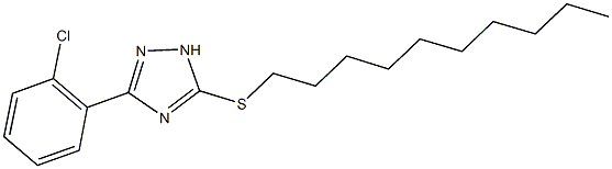 3-(2-chlorophenyl)-1H-1,2,4-triazol-5-yl decyl sulfide 结构式