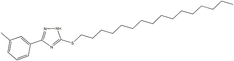 hexadecyl 3-(3-methylphenyl)-1H-1,2,4-triazol-5-yl sulfide 结构式