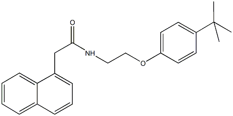 N-[2-(4-tert-butylphenoxy)ethyl]-2-(1-naphthyl)acetamide 结构式