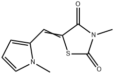 3-methyl-5-[(1-methyl-1H-pyrrol-2-yl)methylene]-1,3-thiazolidine-2,4-dione 结构式