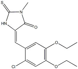 5-(2-chloro-4,5-diethoxybenzylidene)-3-methyl-2-thioxo-4-imidazolidinone 结构式