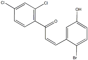 3-(2-bromo-5-hydroxyphenyl)-1-(2,4-dichlorophenyl)-2-propen-1-one 结构式