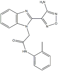 2-[2-(4-amino-1,2,5-oxadiazol-3-yl)-1H-benzimidazol-1-yl]-N-(2-methylphenyl)acetamide 结构式