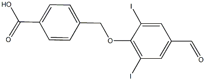 4-[(4-formyl-2,6-diiodophenoxy)methyl]benzoic acid 结构式