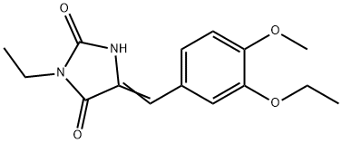 5-(3-ethoxy-4-methoxybenzylidene)-3-ethyl-2,4-imidazolidinedione 结构式