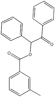 2-oxo-1,2-diphenylethyl 3-methylbenzoate 结构式