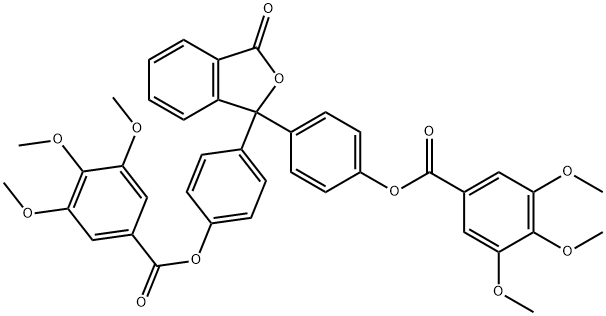 4-(3-oxo-1-{4-[(3,4,5-trimethoxybenzoyl)oxy]phenyl}-1,3-dihydro-2-benzofuran-1-yl)phenyl 3,4,5-trimethoxybenzoate 结构式