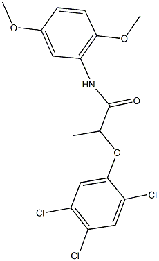 N-(2,5-dimethoxyphenyl)-2-(2,4,5-trichlorophenoxy)propanamide 结构式