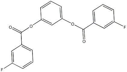 3-[(3-fluorobenzoyl)oxy]phenyl 3-fluorobenzoate 结构式