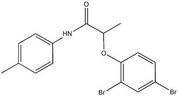 2-(2,4-dibromophenoxy)-N-(4-methylphenyl)propanamide 结构式