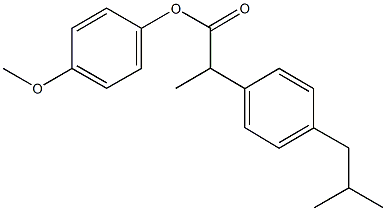 4-methoxyphenyl 2-(4-isobutylphenyl)propanoate 结构式