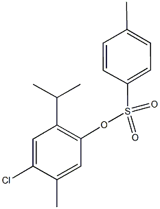 4-chloro-2-isopropyl-5-methylphenyl 4-methylbenzenesulfonate 结构式