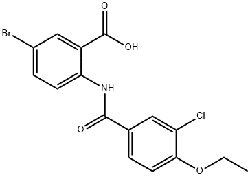 5-bromo-2-[(3-chloro-4-ethoxybenzoyl)amino]benzoic acid 结构式