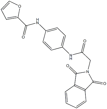N-(4-{[2-(1,3-dioxo-1,3-dihydro-2H-isoindol-2-yl)acetyl]amino}phenyl)-2-furamide 结构式