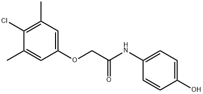 2-(4-chloro-3,5-dimethylphenoxy)-N-(4-hydroxyphenyl)acetamide 结构式
