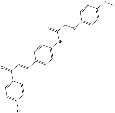 N-{4-[3-(4-bromophenyl)-3-oxo-1-propenyl]phenyl}-2-(4-methoxyphenoxy)acetamide 结构式