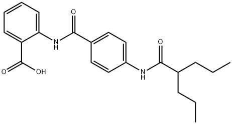 2-({4-[(2-propylpentanoyl)amino]benzoyl}amino)benzoic acid 结构式