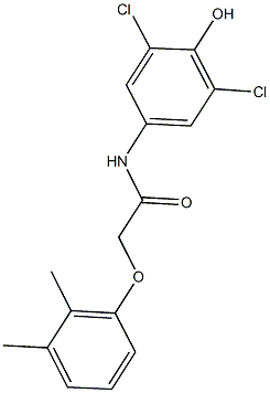 N-(3,5-dichloro-4-hydroxyphenyl)-2-(2,3-dimethylphenoxy)acetamide 结构式