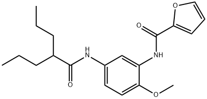 N-{2-methoxy-5-[(2-propylpentanoyl)amino]phenyl}-2-furamide 结构式